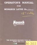 Monarch-Monarch CK 12\", Lathe, Description of Assembies Adjustments & Parts Manual 1957-12\"-CK-01